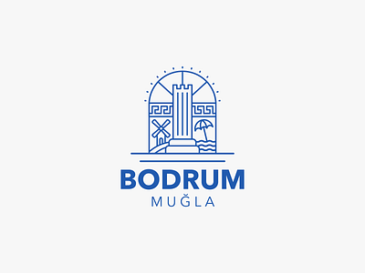 Bodrum Logo art bodrum bodrum belediyesi bodrum belediyesi logo branding design emblem graphic graphic design icon illustration landmarks line lineart logo mandarin mugla sun turkey yasin demirkale