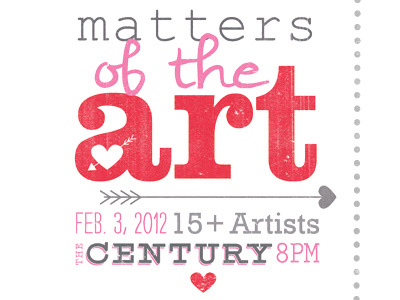 Matters of the Art Show flyer typography valentine