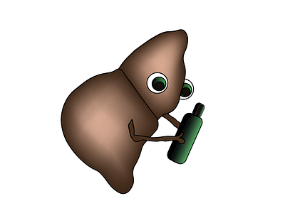 Liver ai alcohol bottle drink illustration illustrator internal organs liver vector wine