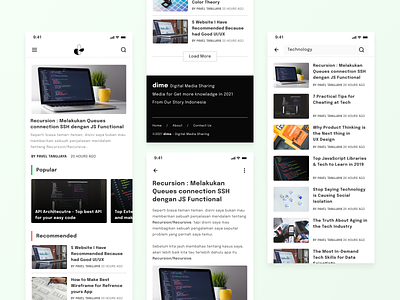 Digital Media Article Docs and Blog Sharing app article branding design letter media mobile news typography ui ux web