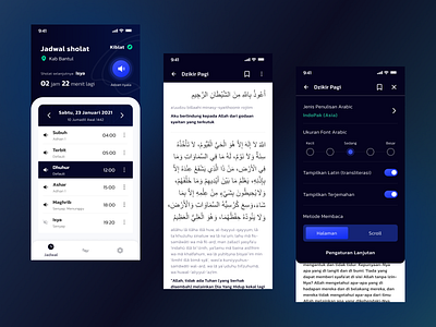 Muslim Pray and Doa Schedule App app branding design illustration typography ui ux