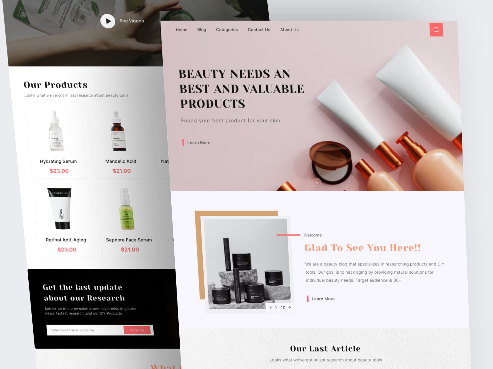 �� Skin Care Landing Page Exploration by Esa YMRA on Dribbble