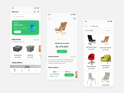 🪑 Furniture Online Shoping app branding design e commerce furniture graphic design marketplace typography ui ux