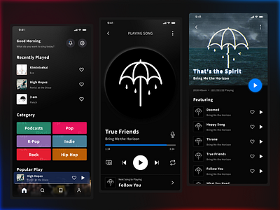 🎵 Explore Music App app branding design illustration music neon neumo neumorphism player typography ui ux web