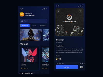 🎮Game Rating and Sharing Apps app branding community design game illustration marketplace share steam store typography ui ux vector