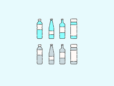 Simple Bottle - Simple Icons Illustration