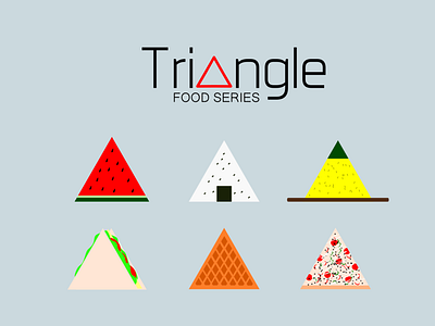 Triangle Food Series - Icons Illustration