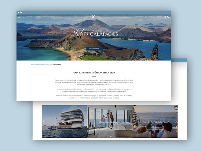 Galapagos landing forCelebrity Cruises art direction campaign content creation cruise design graphicdesign premium storytelling travel ui ux