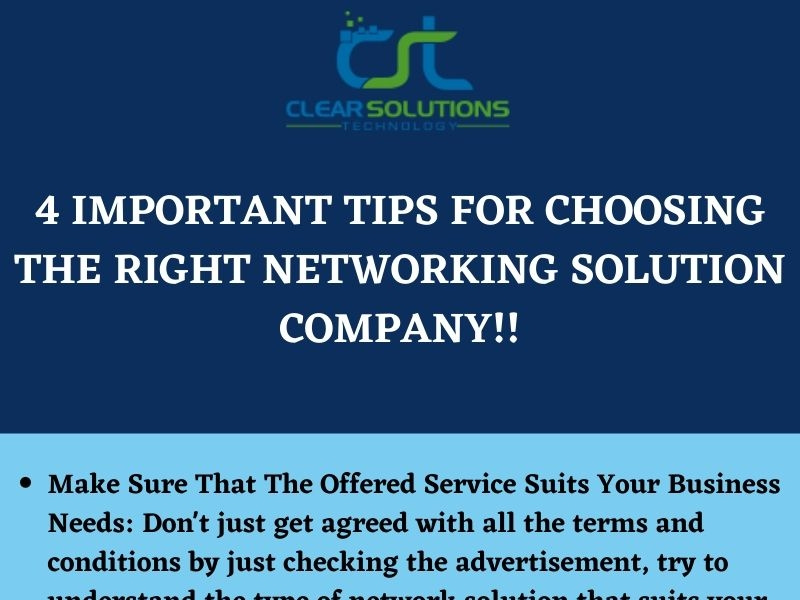 4 Important Tips for Choosing the Right Networking Solution Comp by