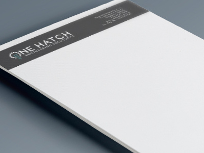 letterhead | one hatch engineering branding corporate identity graphic design identity illustration letterhead logo print