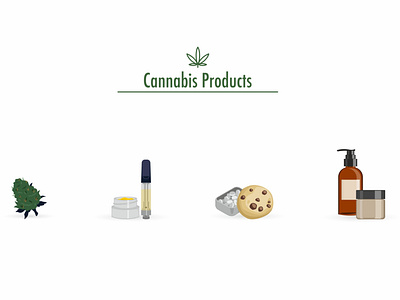 Cannabis products graphics