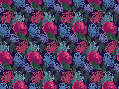 Flower pattern color design flower flower pattern gradient illustration japanese style pattern vector