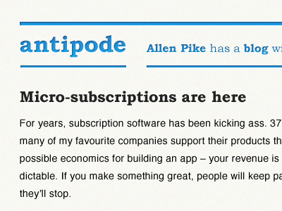 Antipode 2011