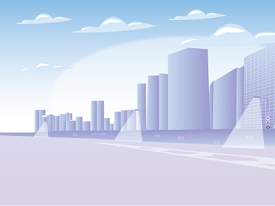 City Victor Arts With Road branding illustration sky vector art victor victordesign