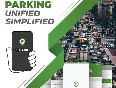 Flier Parking app design flier illustration parking poster ui