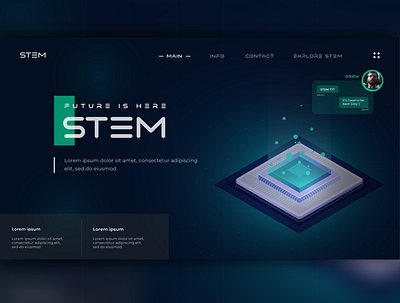 Stem Web Design app artificialintelligence artwork branding company branding design future future technology icon illustration logo movie app movie concept movie poster stem technology ui upgrade website