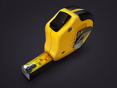 Tape Measure 256px icon photoshop realistic style yellow