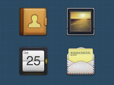 Fresh and Clean 96px calendar contacts icon mail photos photoshop
