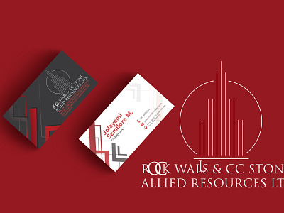 mockup rock and walls branding design illustration logo