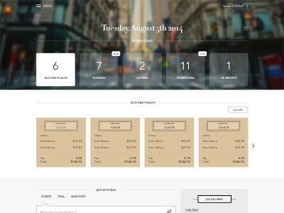 Store Portal Dashboard admin dashboard store tasks ui web app