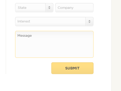 Minimal Form button field focus form gotham interface minimal select submit web website yellow