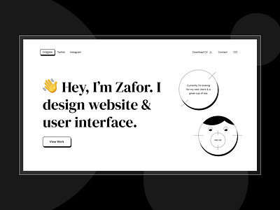 Personal Portfolio Website branding cv figma header homepage minimal personal portfolio ux website