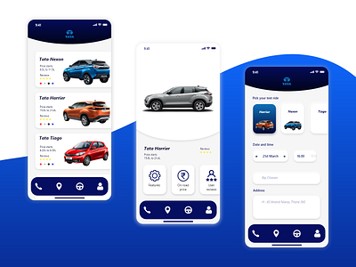 Tata motors I App concept android app design car app cars app uiux new uiux tata motors trending uiuxdesign