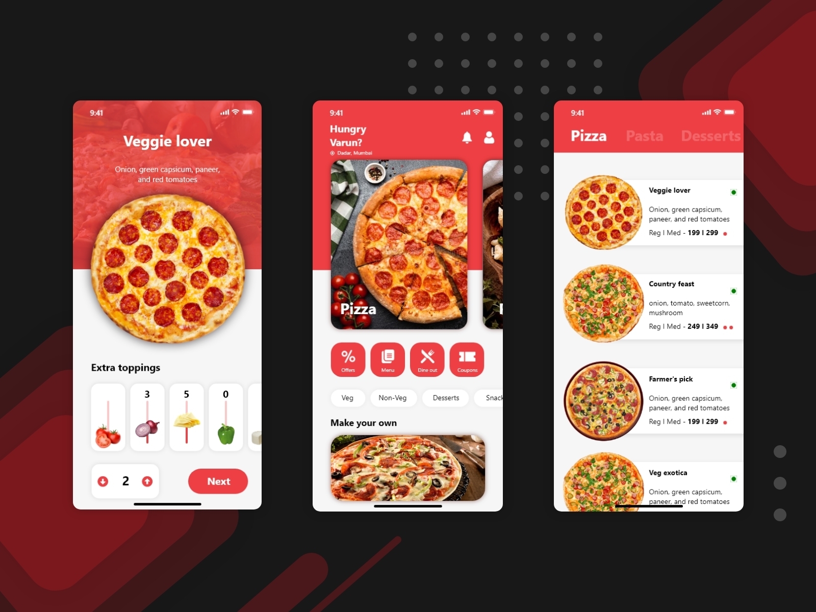 Pizza Hut I App Redesign I UI UX By Chaitanya Thanekar On Dribbble   Dribble Pizza Hut 4x 