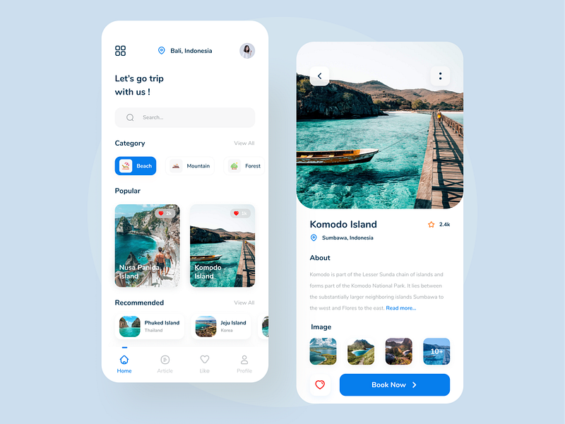 Travel App by Andri. on Dribbble