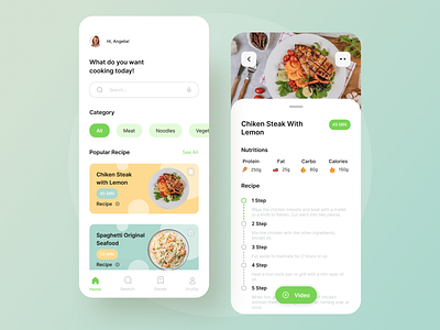 Recipe App by Andri. on Dribbble