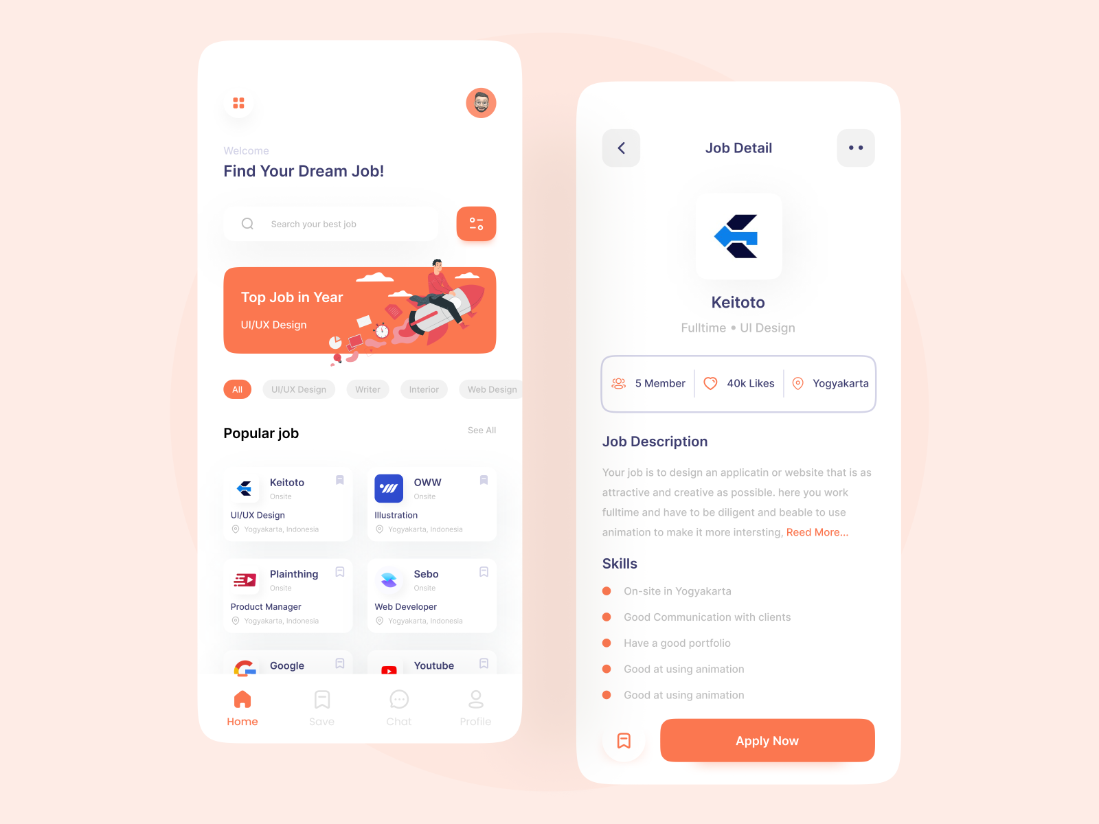 Job Finder App by Andri. on Dribbble