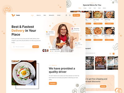 Voods - Food Delivery Landing Page