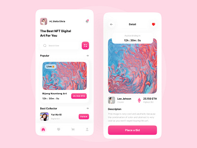 NFT Mobile App by Andri. for The Design Thinker on Dribbble