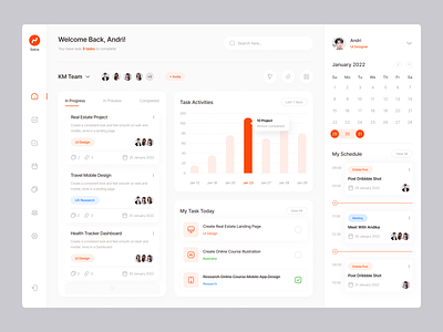 Project Management Dashboard - Sekia