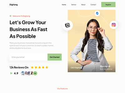 Digitong Company Landing Page by Andri. for Pickolab Studio on Dribbble