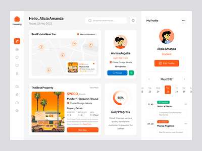 Houseng - Real Estate Dashboard Design dashboard dashboard design design design dashboard design dashboard real estate home rent house house rent illustration real estate real estate design rent rent house ui uidesign uiux uiuxdesign