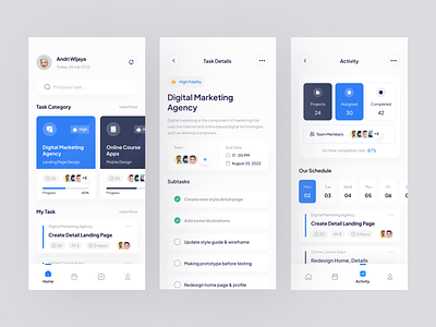 Task Management App by Andri. for Picko Lab on Dribbble