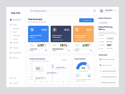 Task.COI - Task Management Dashboard Design dashboard dashboard design dashboard task design design design task illustration management project project management task design task management task management design ui uidesign uiux uiuxdesign