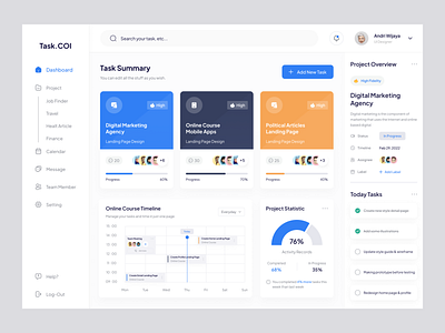 Task.COI - Task Management Dashboard Design dashboard dashboard design dashboard task design design design task illustration management project project management task design task management task management design ui uidesign uiux uiuxdesign