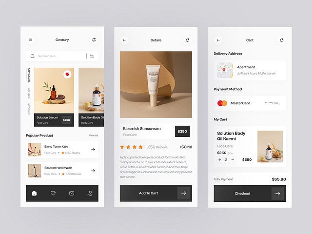 Skincare Beauty App Design by Andri. for Pickolab Studio on Dribbble