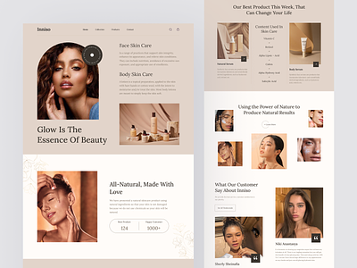 Inniso - Skincare Beauty Design beauty beauty design beauty design web beauty landing page beauty web beauty web design design landing page skincare skincare design skincare design web skincare web ui uidesign uiux uiuxdesign web web design