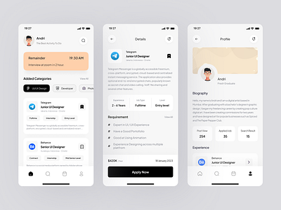 Jobs App designs, themes, templates and downloadable graphic elements on  Dribbble