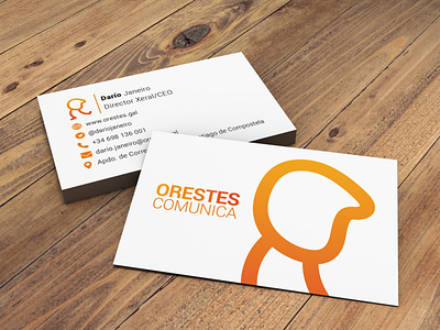 'Orestes' Business Cards business card design communication agency design galicia graphic design illustrator spain vector