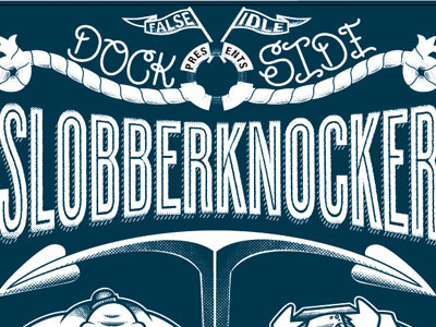 Slobberknocker 1 color custom illustration logo type typography vector