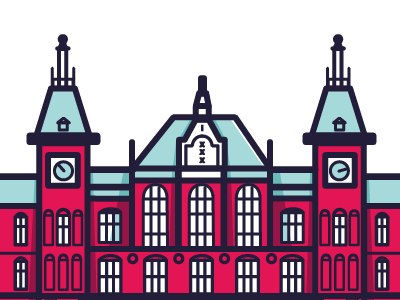 Amsterdam Centraal Station amsterdam building vector