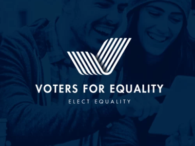 Voters for equality branding design illustration logo