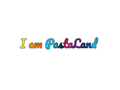 I am PastaLand branding colorful graphic design logo minimalist patisserie