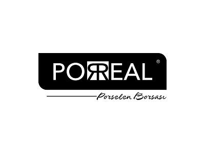 Porreal Porcelain branding cool design graphic design logo minimalist porcelain