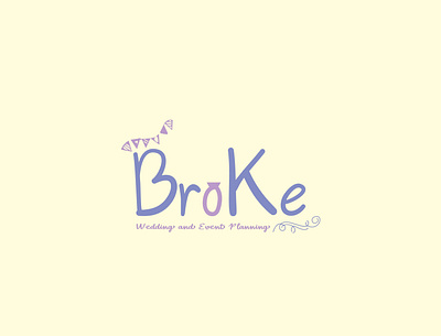 Broke design flat illustration logo minimal