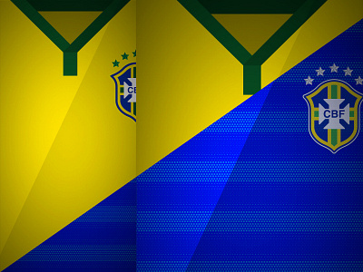 Brazil Home/Away Shirts World Cup Brazil 2014 brazil brazil2014 design flat illustration world cup